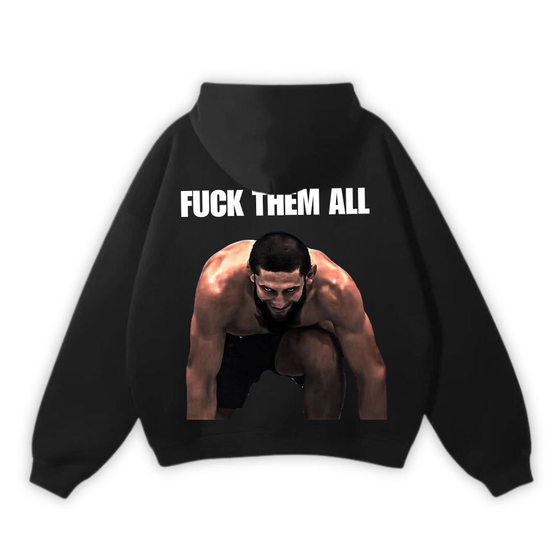 FUCK THEM ALL KHAMZAT CHIMAEV PREMIUM HOODIE