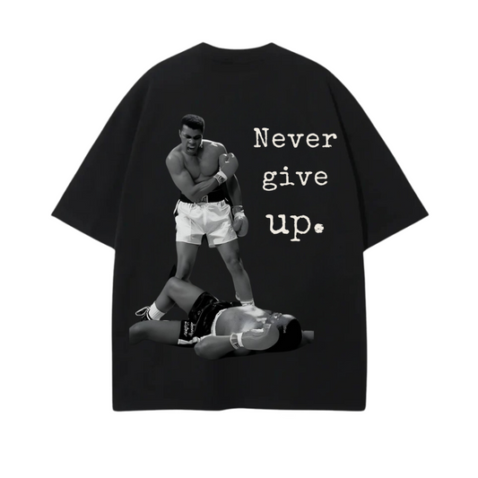 NEVER GIVE UP MUHAMMAD ALI PREMIUM TEE